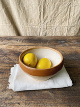 Load image into Gallery viewer, Vintage traditional country stoneware Sandstone bowl - dark rim