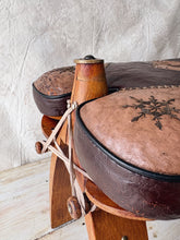 Load image into Gallery viewer, Vintage Egyptian camel saddle stool 1960