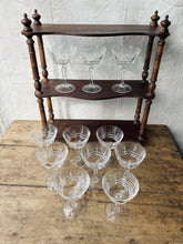 Load image into Gallery viewer, Vintage crystal d’Arques cut glass champagne coupés - set of 10