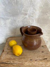 Load image into Gallery viewer, Vintage French pottery Jug with ice compartment