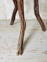 Load image into Gallery viewer, Farmhouse rustic brutalist tripod stool