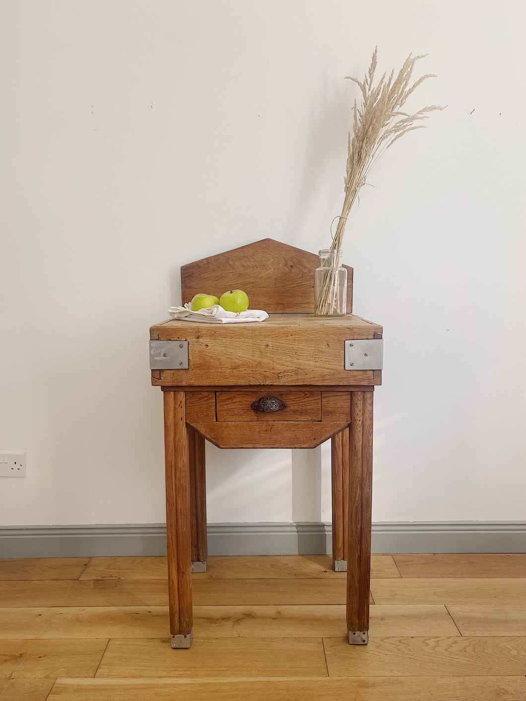 Antique french farmhouse butcher block kitchen console