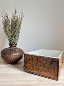 Vintage 1950s NESTLE wooden crate