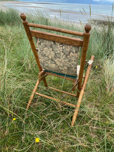 Art Deco faux bamboo folding chair