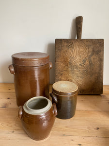 Antique French stoneware pots