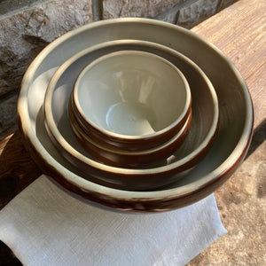Set of sandstone bowls