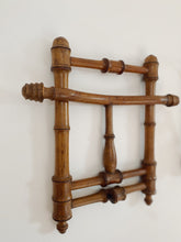 Load image into Gallery viewer, Antique faux bamboo folding coat hanger