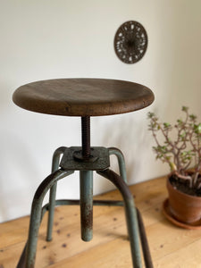 Vintage french factory stool