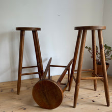 Load image into Gallery viewer, Vintage rustic bar stools