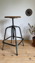 Load image into Gallery viewer, Vintage french factory stool