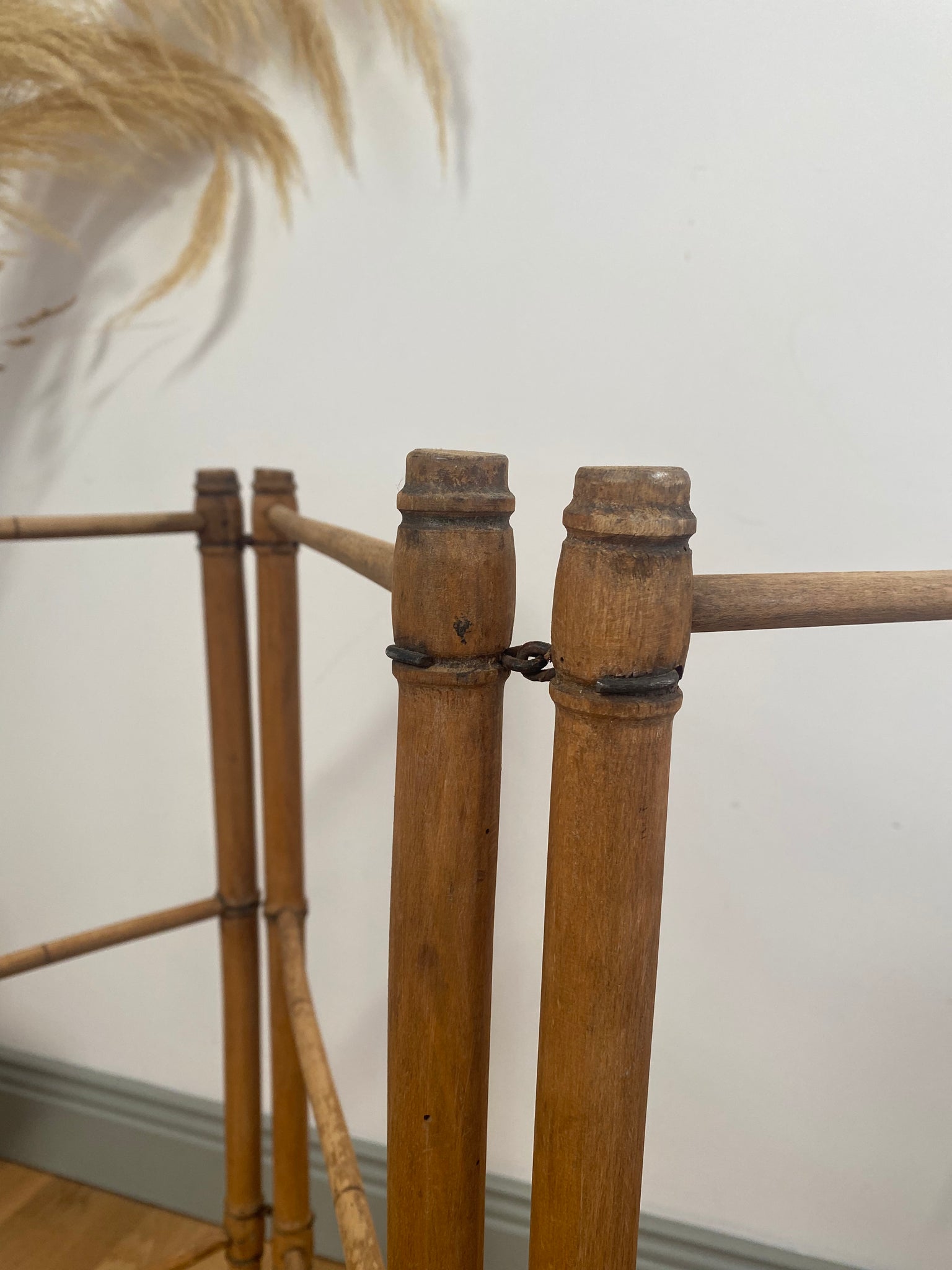Vintage bamboo clothes horse Scenes Stories