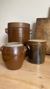 Antique French stoneware pots