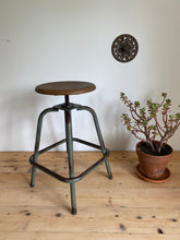 Load image into Gallery viewer, Vintage french factory stool