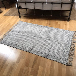 DHURRIE #3 | Handmade Block Printed Indian Cotton Rug