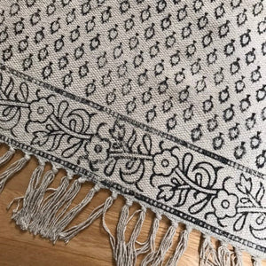 DHURRIE #3 | Handmade Block Printed Indian Cotton Rug