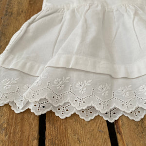 Vintage french cotton broderie dress newborn