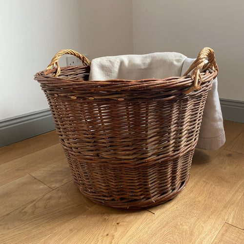 Vintage large wicker basket