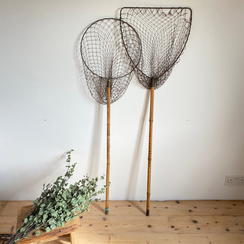 Vintage « Épuisettes » bamboo fishing nets