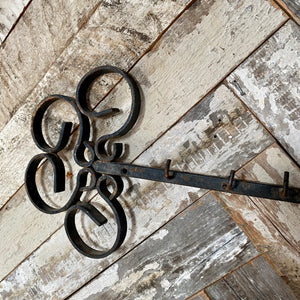 Vintage wrought iron key hook