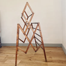 Load image into Gallery viewer, Vintage French wooden clothes horse drying rack