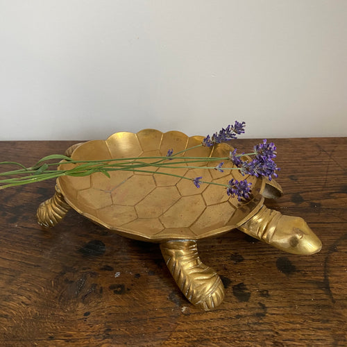 Vintage Brass Turtle Dish Empty Pocket