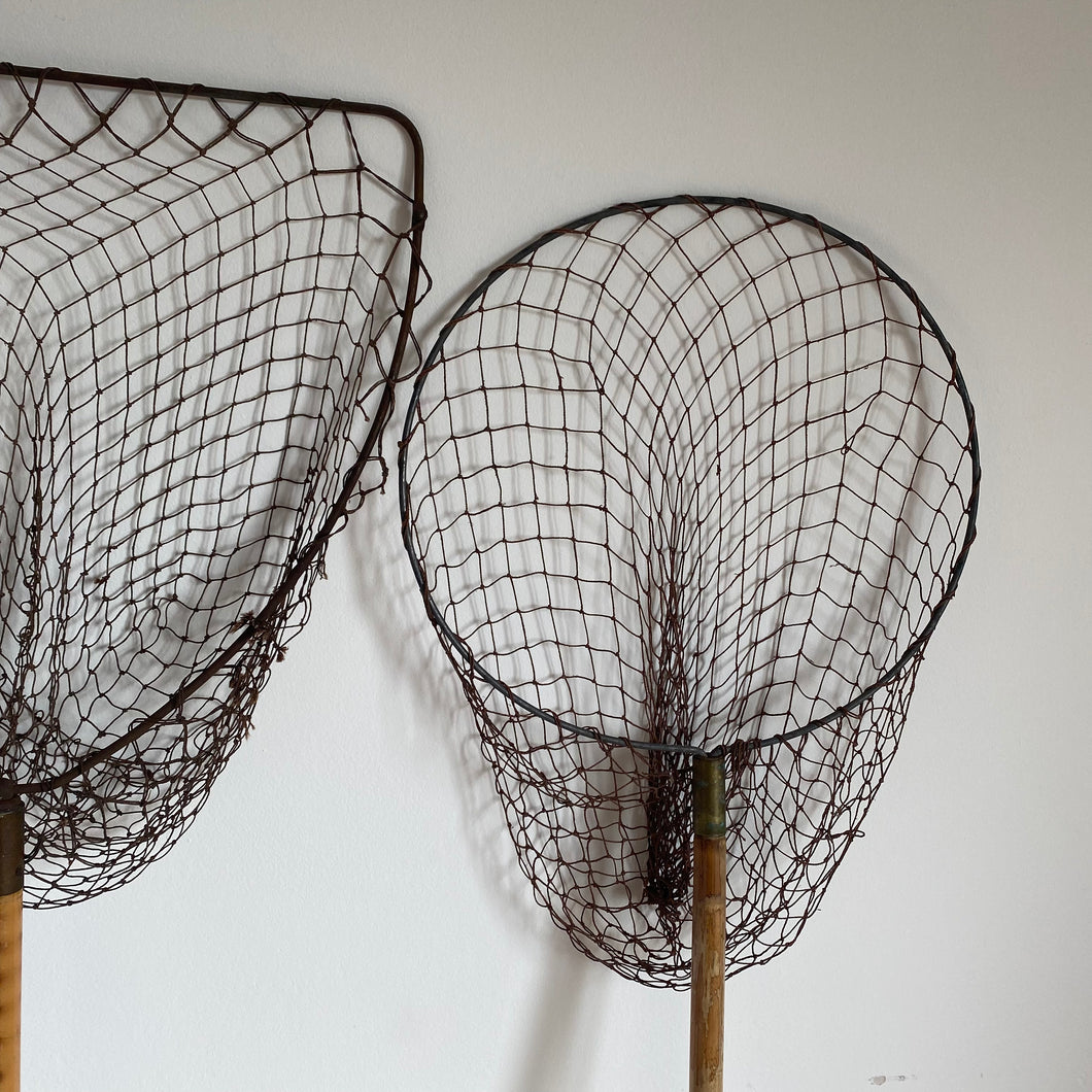 Vintage « Épuisettes » bamboo fishing nets