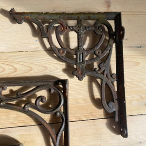 Antique cast iron brackets