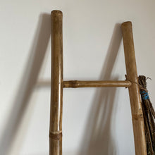 Load image into Gallery viewer, Vintage bamboo ladder towel rail