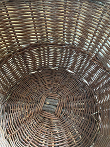 Vintage large wicker basket