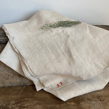 Load image into Gallery viewer, Antique 1800s Hemp farmhouse sheet embroidered LC 200x245cm