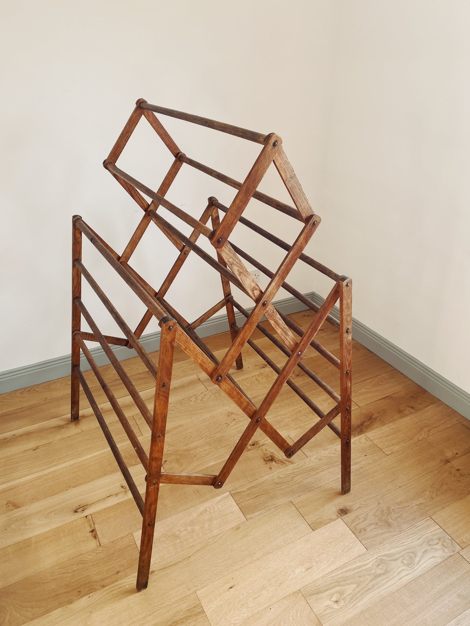 Vintage French Wooden Clothes Horse Drying Rack Scenes Stories vintage-french-wooden-clothes-horse-drying-rack-scenes-stories