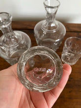 Load image into Gallery viewer, Pair of Vintage French bedside carafes with glass