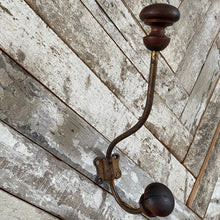 Load image into Gallery viewer, 1930s French metal and wood hat and coat hook