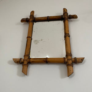 Antique French faux bamboo Mirror