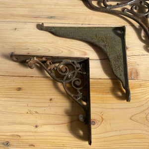 Antique cast iron brackets