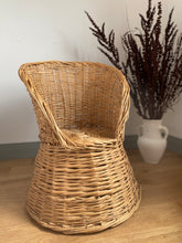Load image into Gallery viewer, Vintage child wicker barrel seat