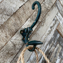 Load image into Gallery viewer, Vintage French Green enamelled 1930s Hat and Coat hook