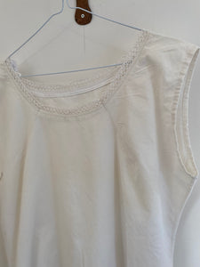 Vintage Handmade L/XL white cotton nightie