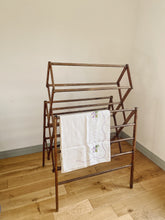 Load image into Gallery viewer, Vintage French wooden clothes horse drying rack
