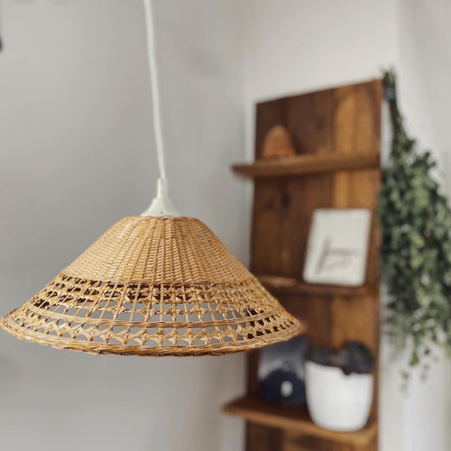 Vintage rattan lampshade