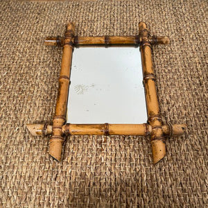 Antique French faux bamboo Mirror