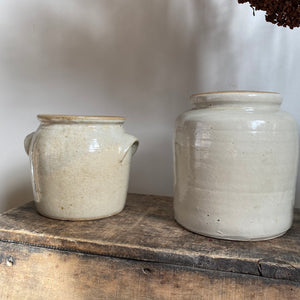 Antique French Sandstone Confit pots