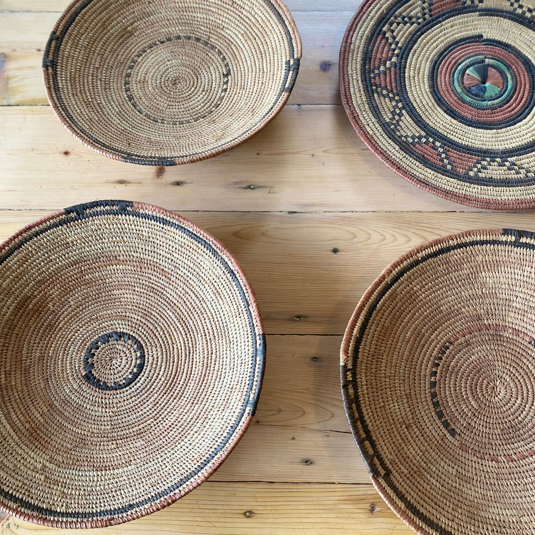 Vintage North African basket bowls
