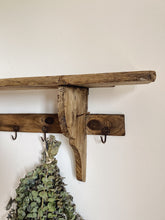 Load image into Gallery viewer, Rustic hook shelf
