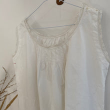 Load image into Gallery viewer, Vintage French White lace trim cotton nightie