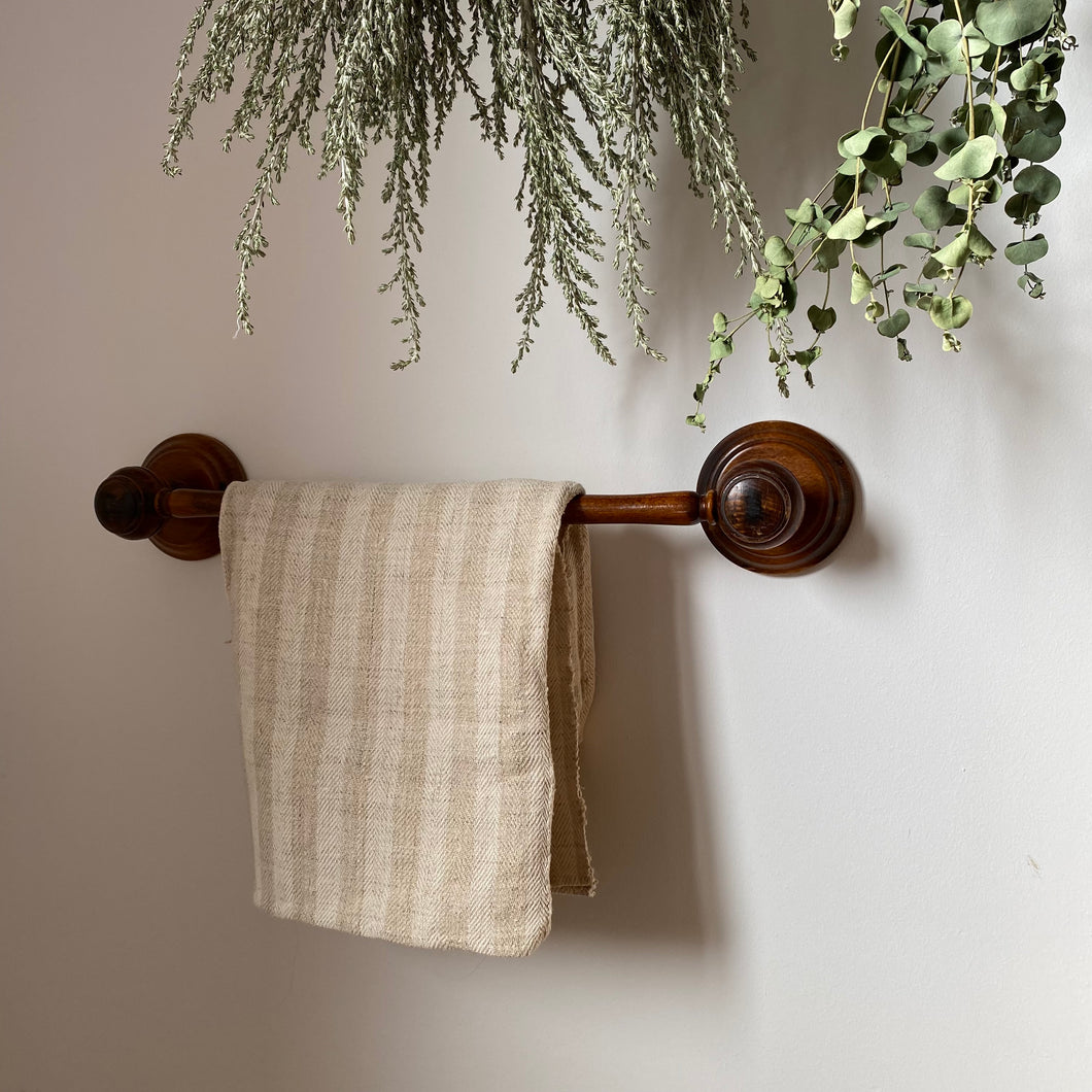 Vintage hardwood towel holder