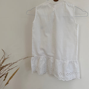 Vintage light cotton broderie toddler dress 2yrs