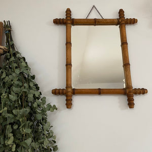 Vintage Faux Bamboo mirror