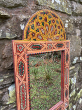 Load image into Gallery viewer, Hand painted wooden mirror