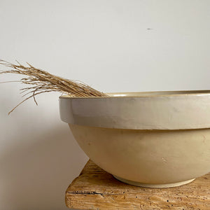 Vintage French Provincial XL Sandstone dough bowl